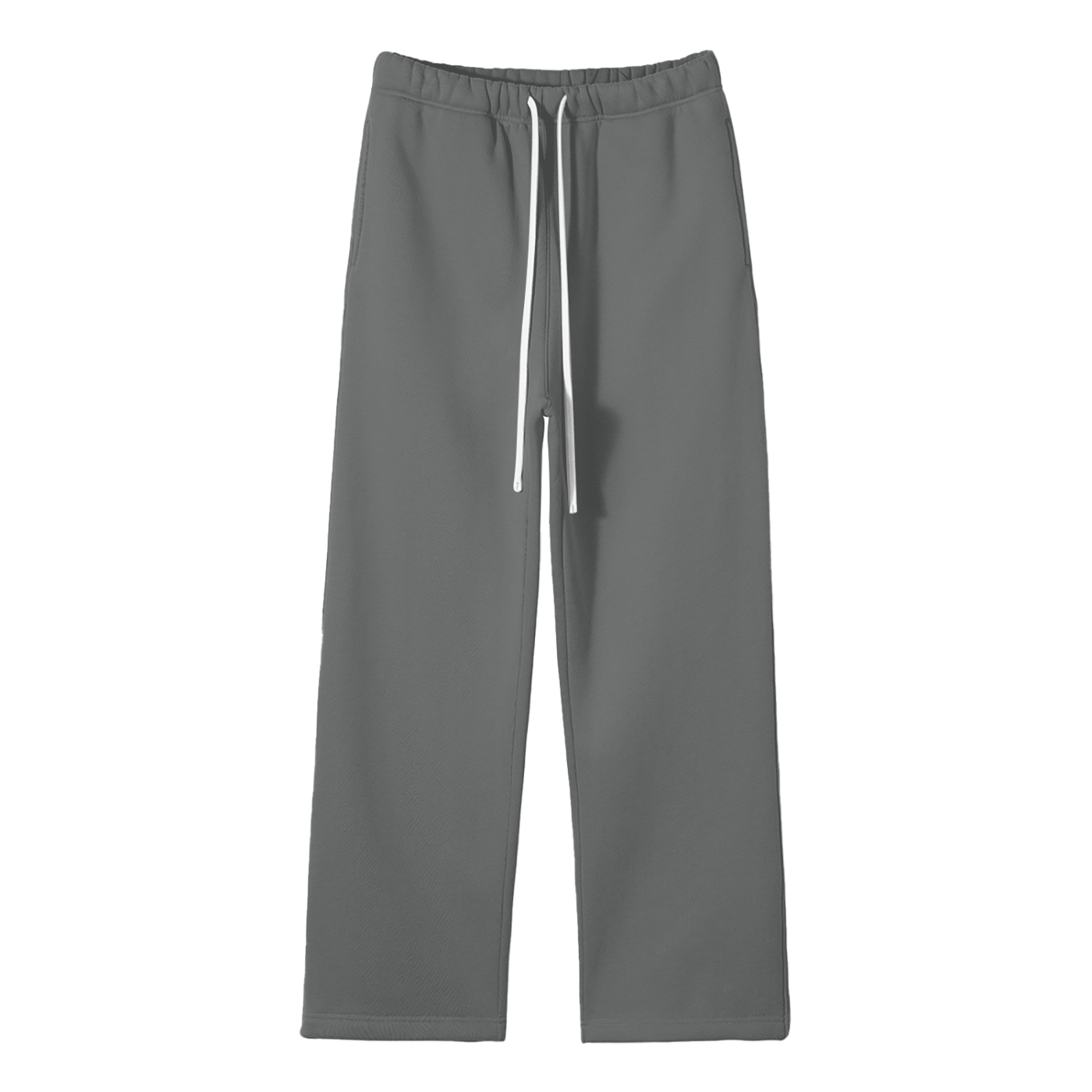 Solid Color Fleece Straight Leg Pants