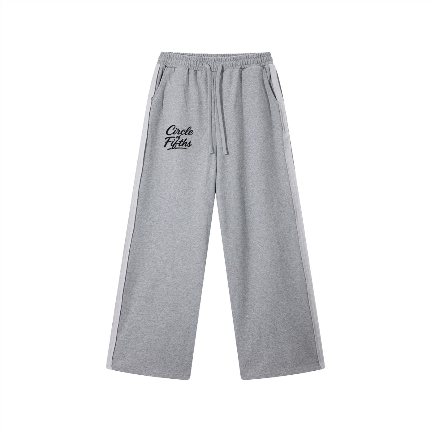Contrast Tape Straight-Leg Sweatpants