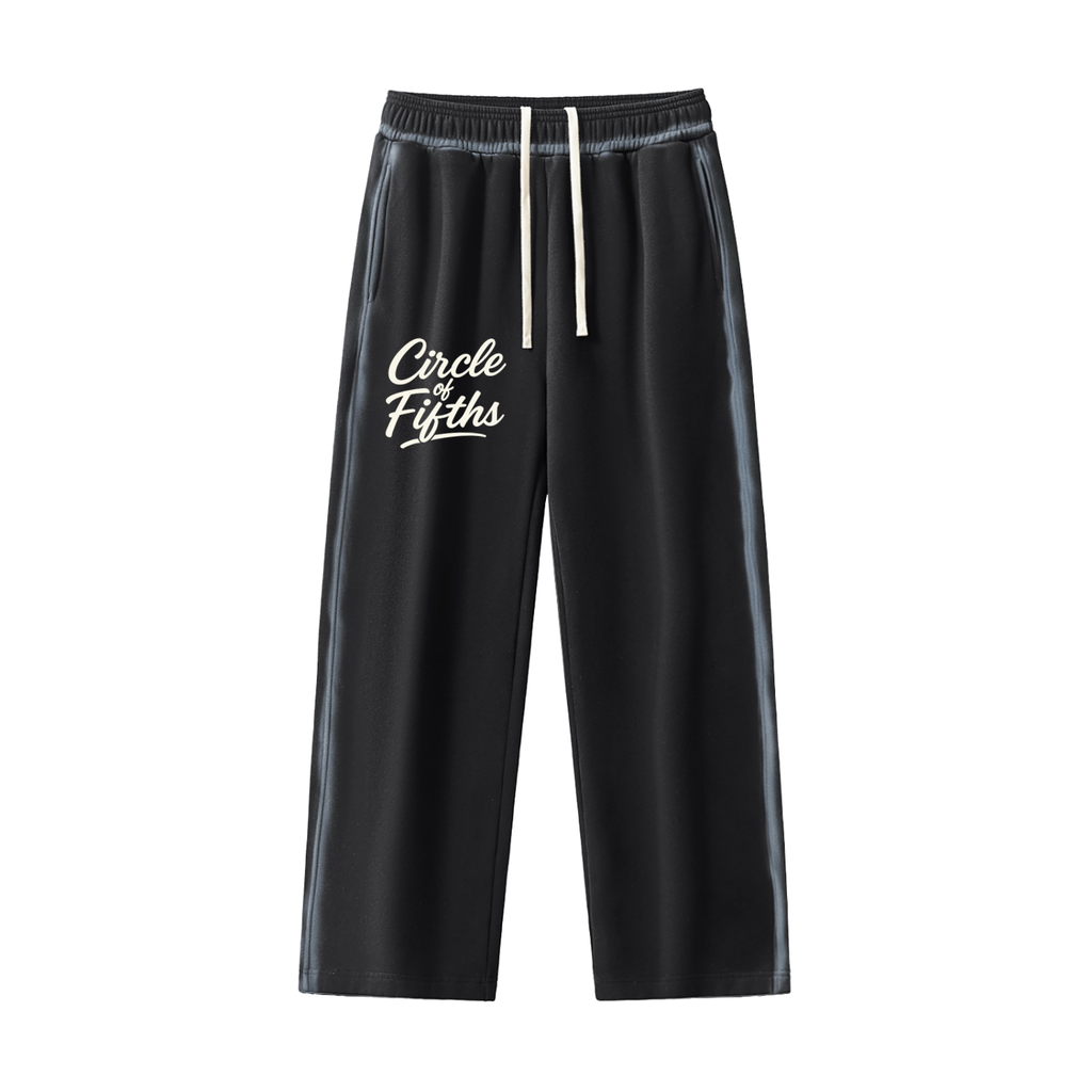 Circle of Fifths Logo Fleece Sweatpants - Black