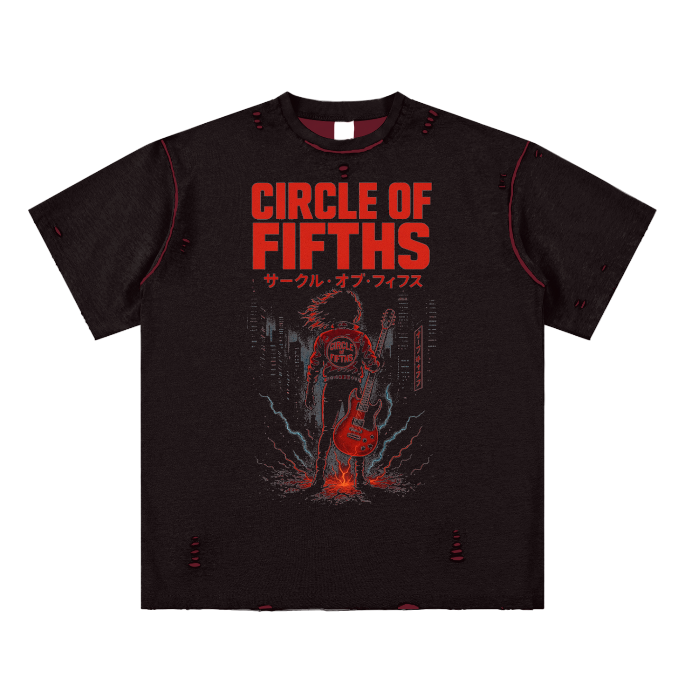 Circle of Fifths Distressed Graphic Tee