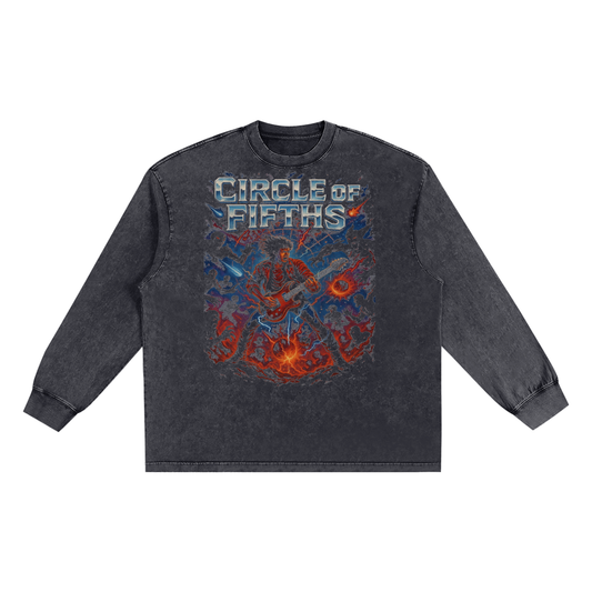 Snow Washed Frayed Edge T-Shirt